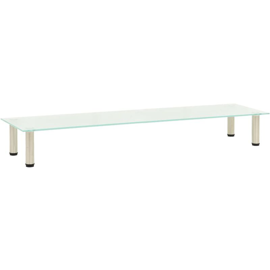 Tv Stand Frosted 140x35x17 cm Tempered Glass Vidaxl Transparent