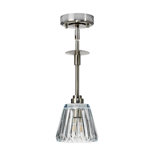 Elstead Lighting Agatha 1 Light Pendant Brushed Nickel