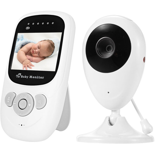2.4G Wireless Baby Monitor Digital Camera Video Monitor with 2.4 Inch lcd Screen Night Light Built-in Microphone Speaker Supports Two-Way
