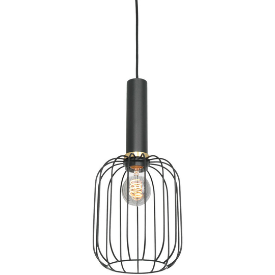 Sienna Aureole Wire Frame Pendant Ceiling Light Matt Black