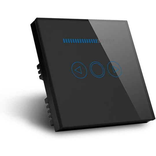 Aougo - 500W led Touch Dimmer Switch Crystal Panel Light Switch led Lamp Black