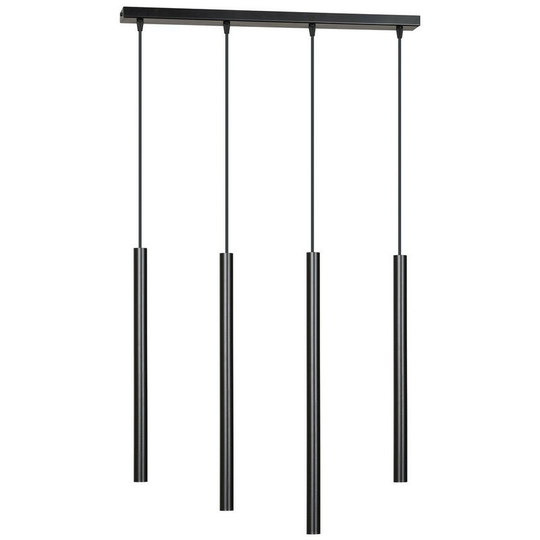 Emibig Lighting - Emibig Selter Black Bar Pendant Ceiling Light 4x G9