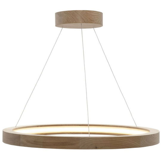 Zumaline Oak Integrated led Pendant Ceiling Light, Wood, 3870lm, 3000K
