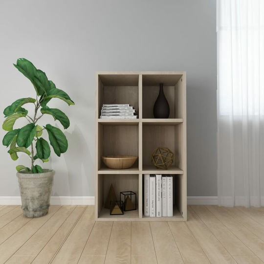 Devenirriche - Book Cabinet/Sideboard Sonoma Oak 66x30x97.8 cm Chipboard - Brown