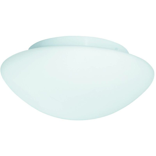 Searchlight Bathroom Flush - Bathroom Flush 2 Light Ceiling Round White with Opal Glass IP44, E27