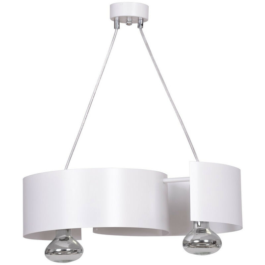Emibig Vixon White Bar Pendant Ceiling Light 2x E27
