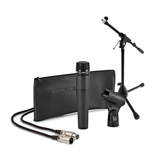 Shure SM57 Dynamic Instrument Mic with Low Mic Stand and 6m Cable