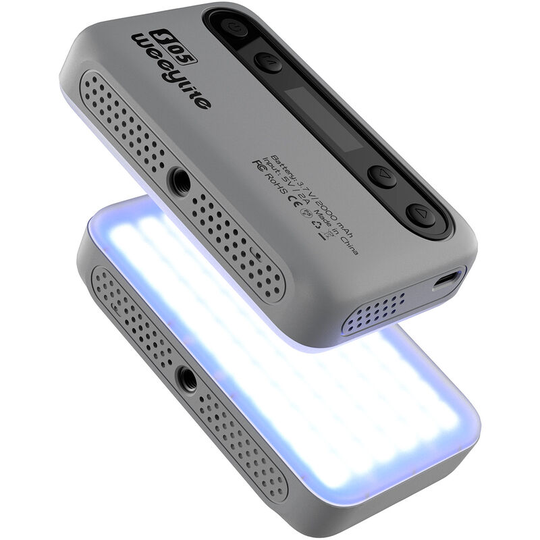 Weeylite - S05 Pocket rgb Video Light led Fill Light 2800K-6800K Dimmable 26 Scene Lighting Effects CRI95, Grey - Grey