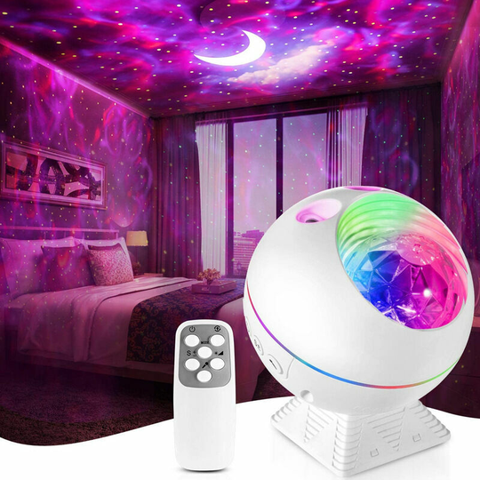 Galaxy Projector 3 in 1 Night Projector with Remote Control, Laser Star Projector Car Star Light Water Pattern Light Colorful Voice Control Stage