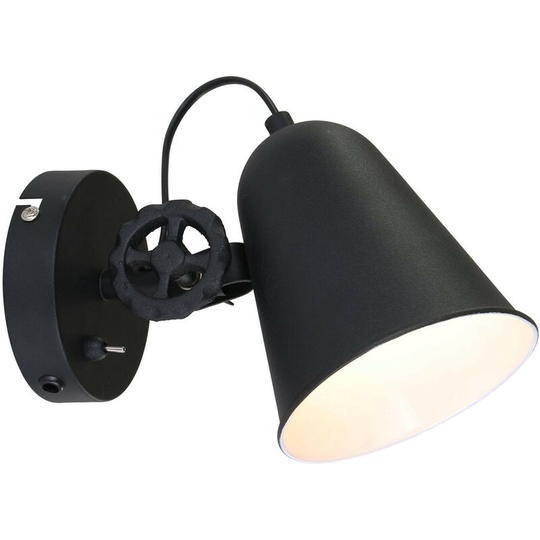 Sienna Dolphin Dome Wall Light Black Matt
