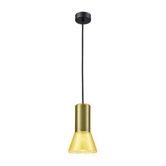 Larissa Perama Dome Ceiling Pendant Light Glass 1x GU10 Yellow