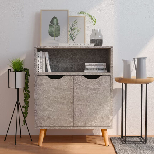 Sideboard Concrete Grey 60x30x72 cm Chipboard