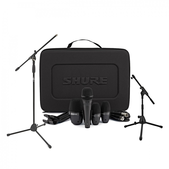 Shure PGADRUMKIT4 Drum Microphone Pack with Stands and Cables