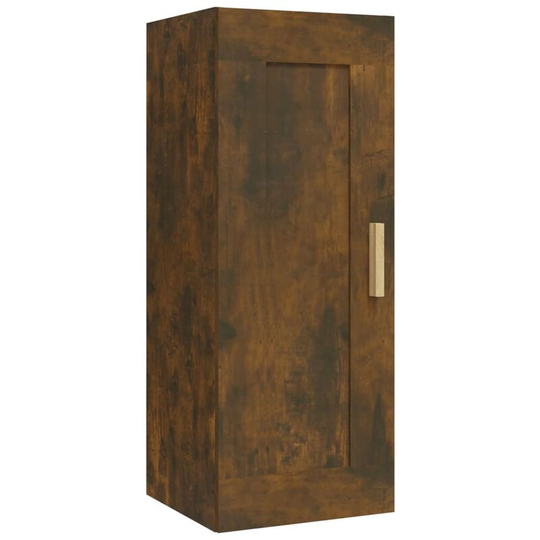 Wall Cabinet Smoked Oak 35x34x90 cm Engineered Wood Vidaxl Brown