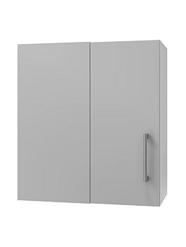 Manor Interiors Linea Light Grey Wall Corner Unit 300Mm Door (Left Hand Hinged)