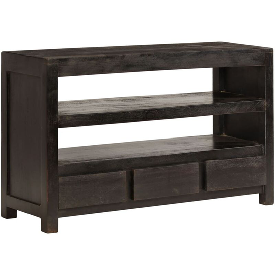 TV Cabinet Solid Acacia Wood 90x30x55 cm Dark Brown vidaXL - Brown