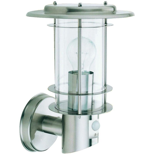 Searchlight Outdoor - 1 Light Outdoor Wall Light Stainless Steel with Motion Sensor IP44, E27