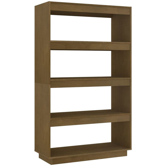 Book Cabinet/Room Divider Honey Brown 80x35x135 cm Solid Pinewood Vidaxl Brown