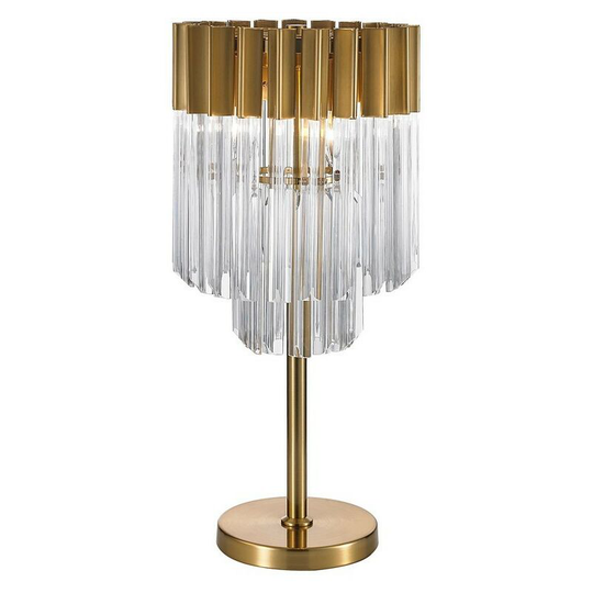 Luminosa Lighting - Table Lamp 3 Light E14, Brass, Glass