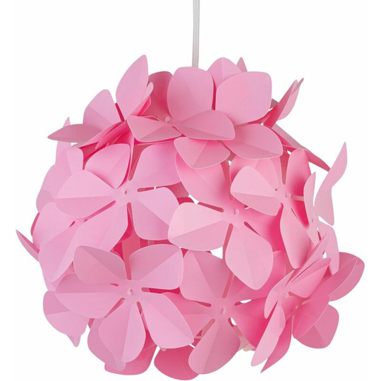 First Choice Lighting - Pink Flower Easy Fit Light Shade - Pink pp flowers