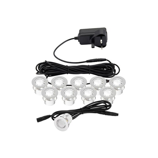 Saxby Kios 2 - Outdoor Recessed Ground Light IP44 0.45W Polished Stainless Steel