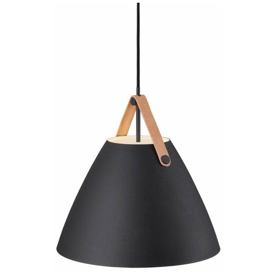 Nordlux Lighting - Nordlux Strap 36cm Dome Pendant Ceiling Light Black, E27