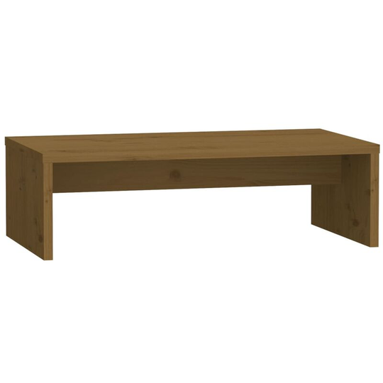 Monitor Stand Honey Brown 50x27x15 cm Solid Wood Pine Vidaxl Brown