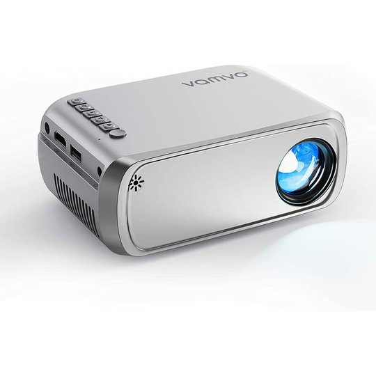 Mini Projector for iPhone, Full hd 1080P Video Projector Supported, Portable Movie Projector Compatible with tv Stick/PS4/HDMI/USB, iOS and Android