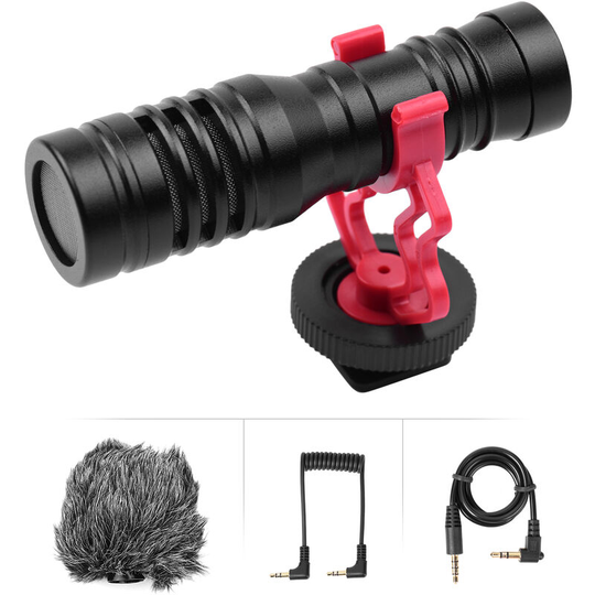 Universal Cardioid-directional Condenser Microphone Interview Live Streaming Vlog Recording Microphone with 3.5mm trs & trrs Audio Cables Furry