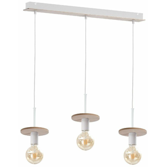 Keter Saturn Bar Pendant Ceiling Light Natural, 60cm, 3x E27