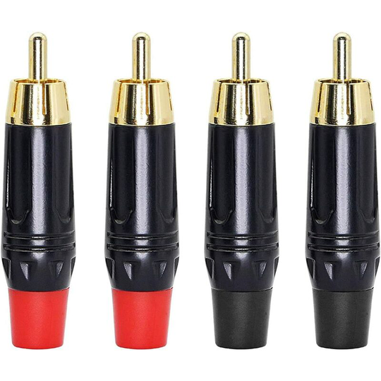 Naxunnn - rca Plugs Speaker Wire Male Connector Components, Gold Plated rca Solder Adapter for diy Audio Video Cable, Amplifier, Mixer, Microphone