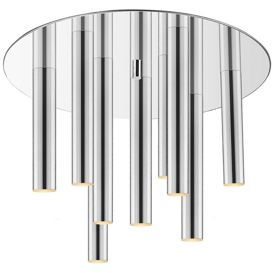 Zumaline Loya Integrated led Semi Flush Ceiling Light, Chrome, 9 Light, 4050LM 3000K