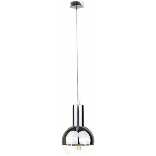 Keter Ice Dome Pendant Ceiling Light Silver, 15cm, 1x E27