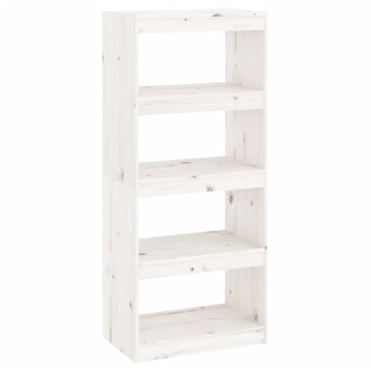 Vidaxl - Book Cabinet/Room Divider White 60x30x135.5 cm Solid Wood Pine White