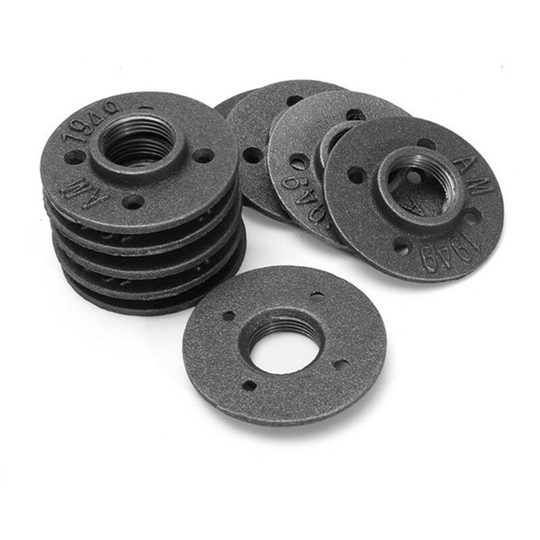 Mohoo - Lot 10Pcs 1 '' Floor Floor Flange Threaded Flange Cast Iron Pipe Fitting