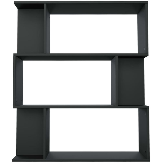 Asupermall - Book Cabinet/Room Divider Black 80x24x96 cm Chipboard
