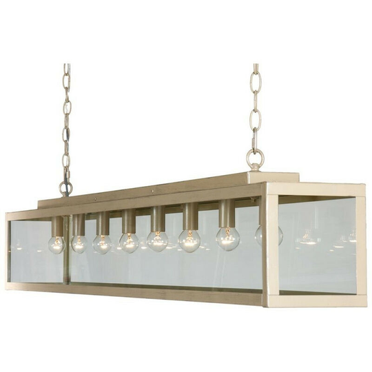 Linea Verdace Zenia 8 Light Straight Bar Pendant Ceiling Light Ivory