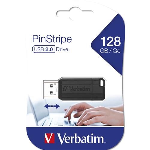 Verbatim PinStripe - USB Drive 128 GB - Black