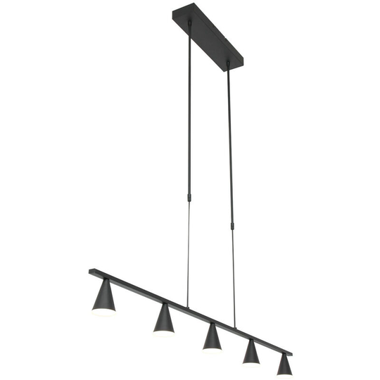 Sienna Lighting - Sienna Vortex Straight Bar Pendant Ceiling Light Matt Black