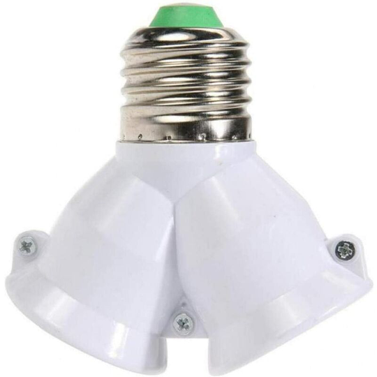 E27 Lamps Holder 2 in 1 Lights Base Extender Splitter Sockets Bulbs Adapter Splitter