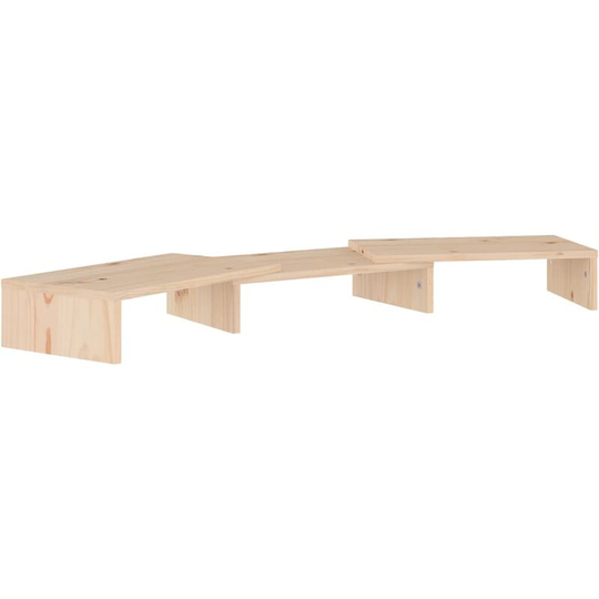 Monitor Stand 80x24x10.5 cm Solid Wood Pine vidaXL - Brown