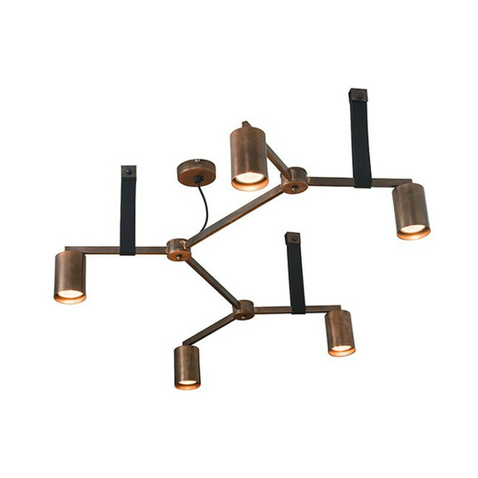 Larissa Marousi Ceiling 5 Light Metal Copper Rusty