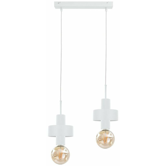 Keter Unica Bar Pendant Ceiling Light White, 50cm, 2x E27