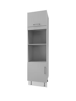 Manor Interiors Genoa Light Grey Tall Oven Housing 600Mm (Left Hand Hinged)