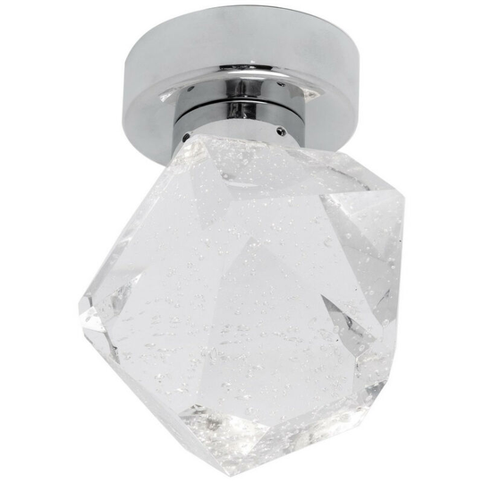 Zumaline Ore Integrated led Semi Flush Ceiling Light, Chrome, 360LM 3000K