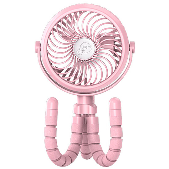 Usb Rechargeable Mini Fan 3 Speeds Clip on Fan with Flexible Tripod & led Light 360 Degree Rotation Hand Fan For Stroller Car Seat Bike Camping