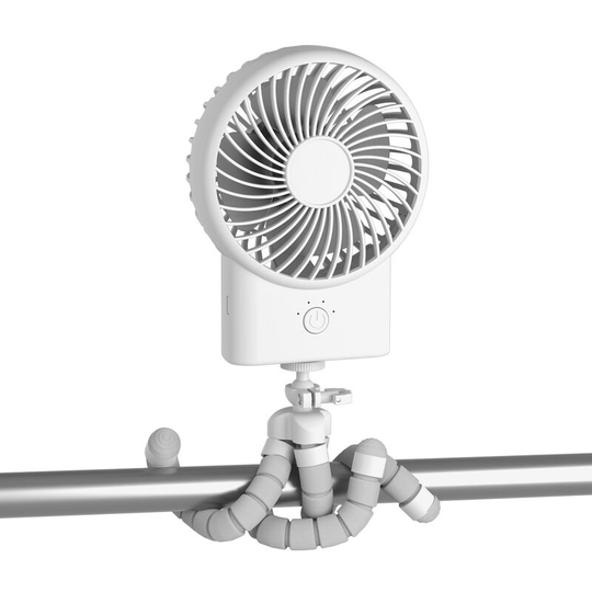 Muff - Tripod Clip-On Fans, Handheld Fans, Desktop Fans,White