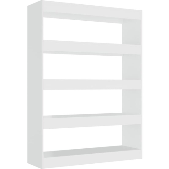Vidaxl - Book Cabinet/Room Divider High Gloss White 100x30x135 cm White