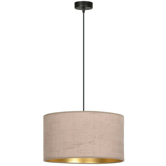 Emibig Hilde Black Cylindrical Pendant Ceiling Light with Pink Fabric Shades, 1x E27