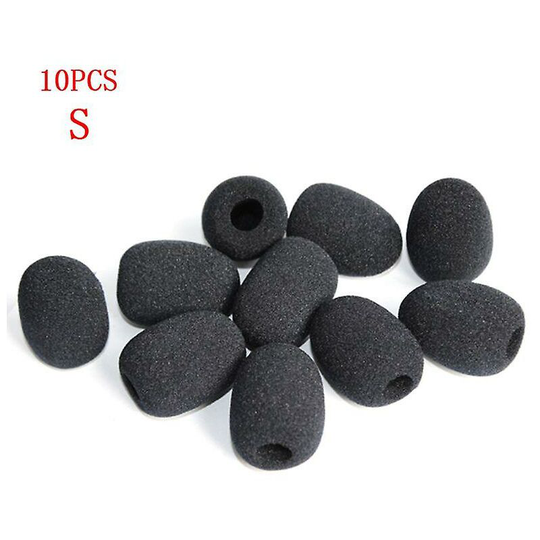 10pcs Microphone Windshield Sponge Cover Headset Mic Foam Cover Protective Cap For Gooseneck Meeting Mic